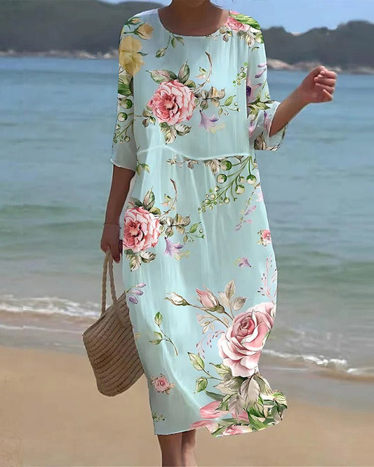 Brisbane Boutique - Flower Patterned Dress