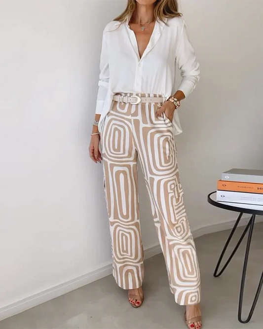 Brisbane Boutique - Patterned Pants & Top Set