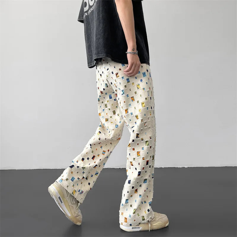 Brisbane Boutique - Patchwork Straight Fit Pants